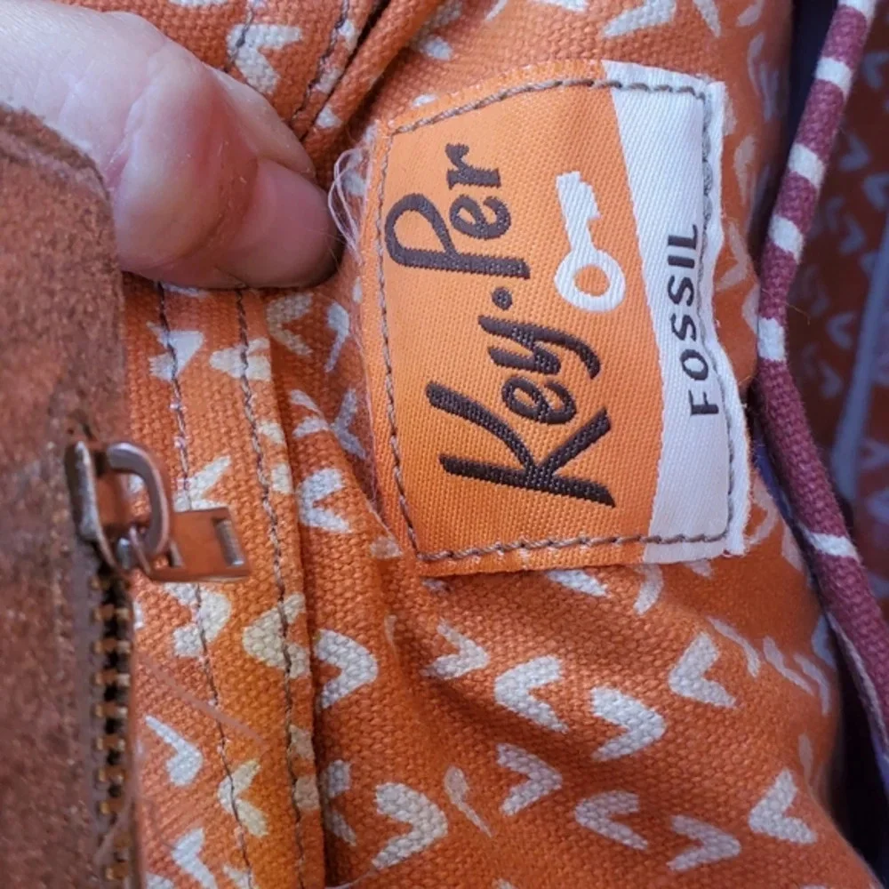 Fossil‎ coated canvas print tote